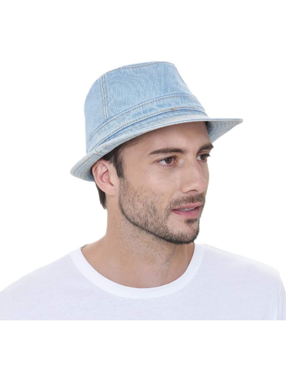 Stylish Washed Denim Bucket Hat | Short Brim, Packable, Plain Stitch Design